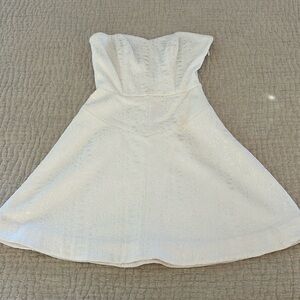 Bebe 00 mini dress White shimmery snake skin print - bride bachelorette party!